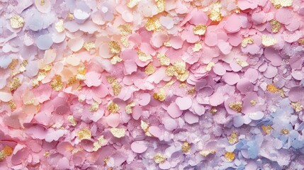Poster - beautiful confetti and glitter design with soft pastel tones, ideal for wedding or romantic event invitations