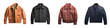 © Marnee - A collection of four stylish jackets in varying colors and designs, showcasing different textures and details.