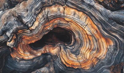 Poster - Colorful wood grain texture, hole, nature background, abstract art, design element