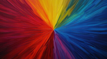 Poster - Vivid Color Explosion with Radiant Hues in Red, Yellow, Green, and Blue Shades