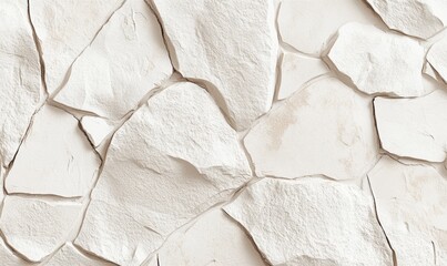 Poster - White stone wall texture background, interior design