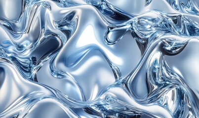 Aufkleber - Abstract liquid metal texture background; design element