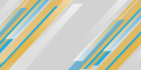 Poster - abstract banner background. modern blue and yellow geometric diagonal shapes design. futuristic grap
