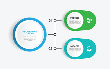 Poster - 2 step diagram infographic template