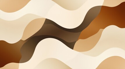 Poster - soft gradient background in warm beige and brown tones, creating a minimalist, modern look. illustra