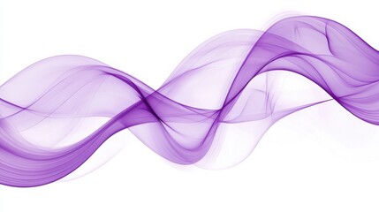 Poster - Smooth purple abstract wave pattern with flowing curves for modern design backgrounds illustration