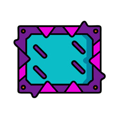 Poster - Abstract Rectangular Shape With Trendy Colors Illustration And Black Background Graphic Design