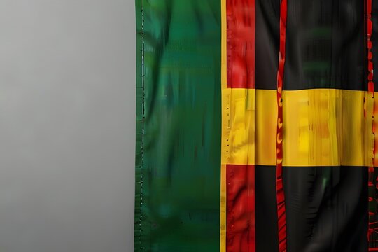 Black History Month February concept with quilt patterns. Poster or web banner template design, poster with text
