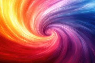 Poster - Vibrant swirling colors create a mesmerizing abstract vortex of red, orange, purple, and blue hues.