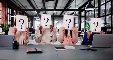 Poster - Business Meeting: Judge Hiding Question Signs