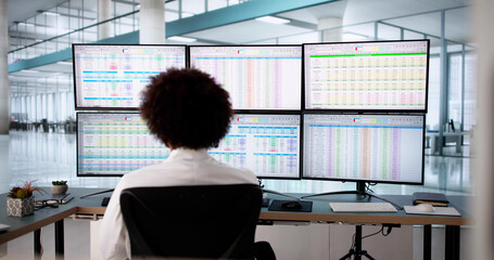 Aufkleber - Medical coder manages billing codes on spreadsheets