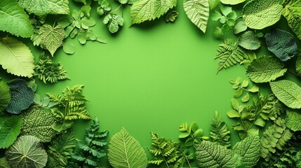 Poster - Green leaf framed against a white background symbolizing nature's beauty and eco-friendly aesthetics in design