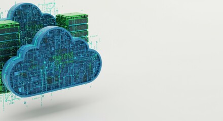 Poster - Cloud Computing Data Storage Servers Network Technology Digital Transformation Innovation