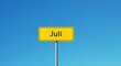 © VuongThien - Summer's Golden Promise: A Juli Sign Against Azure Sky AI Generated