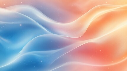 Poster - Abstract flowing gradient background with gentle waves and sparkling dust