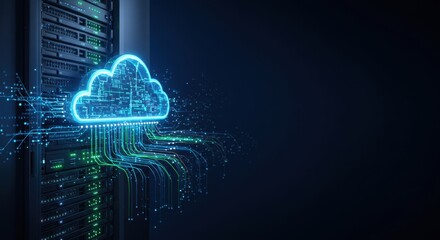 Poster - Cloud Computing Server Network Data Storage Digital Technology Infrastructure