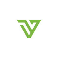 Abstract Letter V Logo design vector template isolated on white background