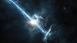 © Amree - Majestic Cosmic Explosion with Bright Light Surge in Deep Space Featuring Nebula, Stars, and Galactic Elements Radiating in Dark Background