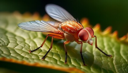 fly on leaf