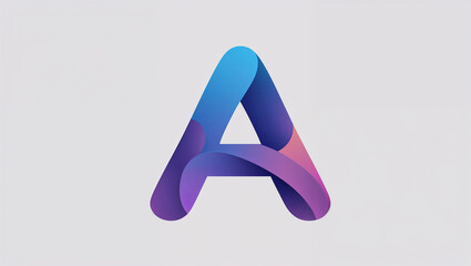 Poster - Elegant Letter A Logo Design With Gradient Colors And Modern Styling Isolated