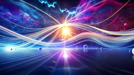 Wall Mural - Cosmic Highway A Journey Through the Astral Plane of Light and Wonder