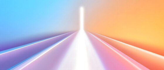 Poster - Abstract Speed Tunnel with Light at the End