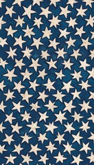 Leinwandbilder - Seamless backdrop design with hand-painted celestial stars over a textured deep blue surface