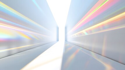 Poster - Abstract Light Tunnel with Prismatic Effects