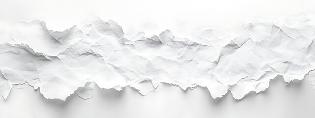 Poster - White watercolor paper texture background, blank and clean for design template, print, or wallpaper. Wide banner with copy space area.