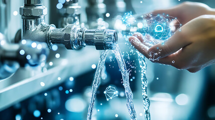 Poster - An AI powered system improving water conservation by analyzing consumption patterns, AI-assisted resource optimization, and real-time leak detection for more sustainable water usage