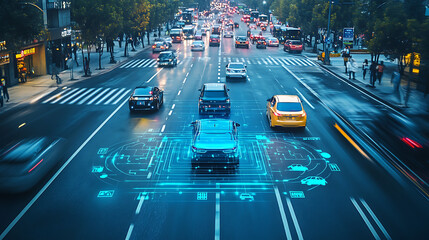 Poster - An AI powered system optimizing autonomous vehicle navigation by analyzing road conditions, traffic data, and pedestrian movement to ensure safe and efficient driving