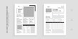 © rafihstude - Minimal black and white product sell sheet and customer feedback form design template set