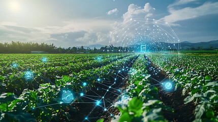 Poster - an ai powered system optimizing farm management by analyzing crop data, ai-assisted irrigation sched