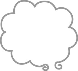 Fototapete - minimal doodle hand draw speech bubble balloon, think speak talk text box banner, flat design png il