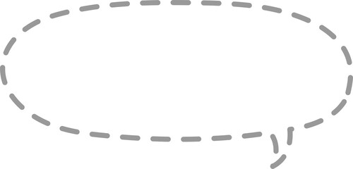 Fototapete - minimal doodle hand draw speech bubble balloon, think speak talk text box banner, flat design png il