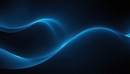 Poster - Abstract smooth blue light streak wave background
1