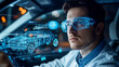 © ColleAno - A mechanical engineer developing autonomous vehicles for public transportation, cutting-edge lab with real-time vehicle testing and AI-driven navigation simulations, Scientific style