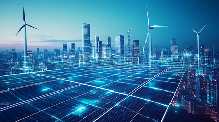 Poster - An AI powered system optimizing renewable energy solutions by analyzing solar efficiency, wind power management, and smart grid integration for sustainable energy production