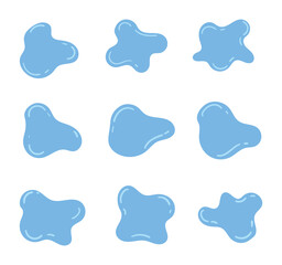 Poster - Water blots, splashes and drops. Vector