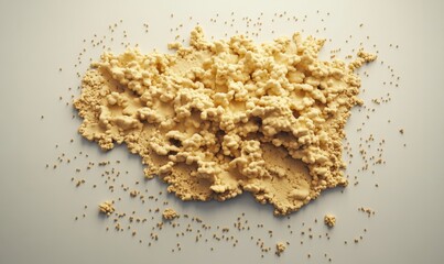 Poster - Abstract Sand Dune Texture, Studio Shot, White Background,  Architectural Design