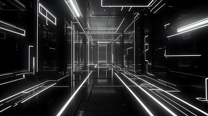 Poster - A sleek, dark tech background with glowing white circuit lines crisscrossing across the screen, mimicking the complexity of modern electronics