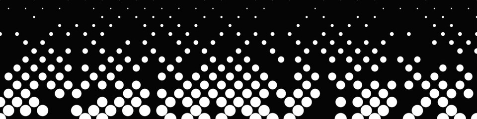 Poster - Monochrome geometric abstract repeating circle pattern background