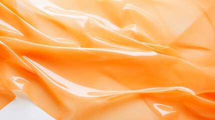Wall Mural - abstract texture crumpled orange plastic cellophane surface material orange plastic background, text