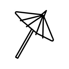 Aufkleber - Cocktail umbrella drink parasol vector icon summer beach party decoration drawing illustration design 