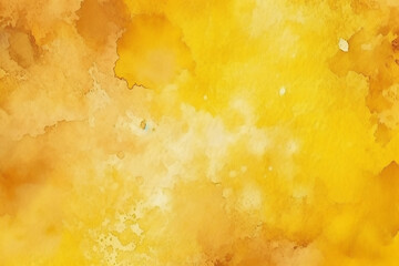 Poster - watercolor painting soft textured on wet white paper background. hand painted orange and yellow wate