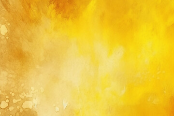 Poster - watercolor painting soft textured on wet white paper background. hand painted orange and yellow wate