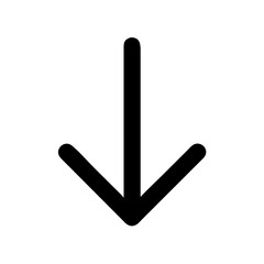 Poster - Thick black downward arrow in bold design