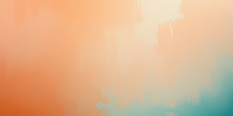 Poster - Abstract gradient background in orange and teal hues  