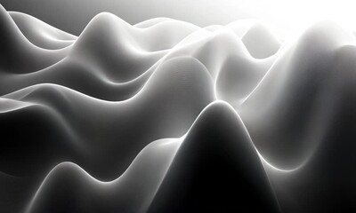 Aufkleber - Abstract flowing white wave background animation perfect for presentations and visuals