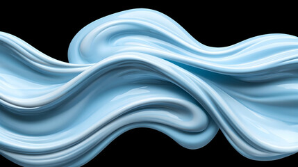 Poster - Abstract Blue Paint Swirls in Water